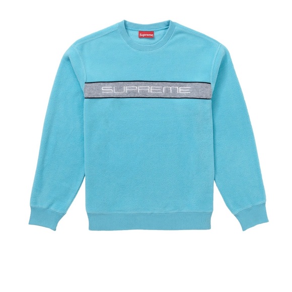 Supreme | Sweaters | Nwt Supreme Polartec Crew In Light Blue | Poshmark